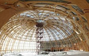 Peterburis ühe suurima puidust kuppel maailmas! Ja mis on selle kõrgus?