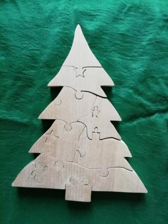 Puzzle "jõulupuu", kasest
