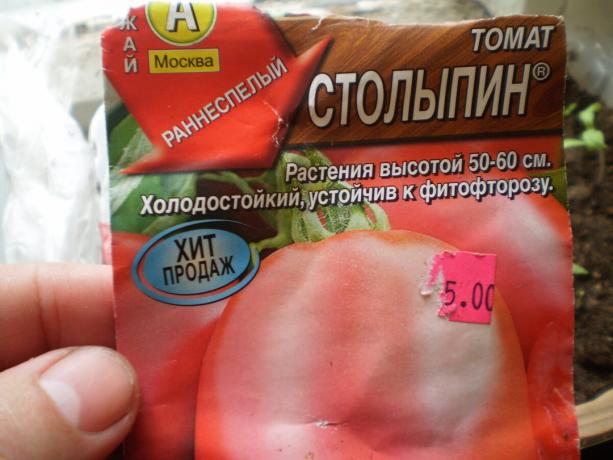 Erinevaid tomat "Stolypin"