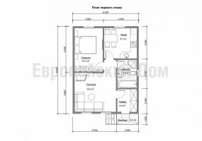 House 6x8 hämmastama te täiesti läbimõeldud plaan!